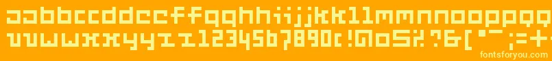 Six Font – Yellow Fonts on Orange Background