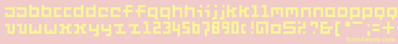 Six Font – Yellow Fonts on Pink Background