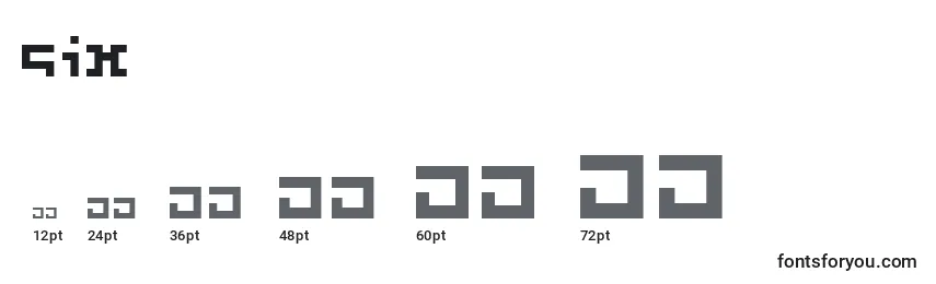 Six Font Sizes