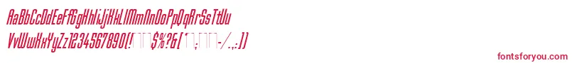 MekanikItalicPlain Font – Red Fonts on White Background
