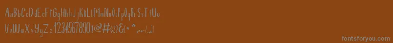 Czcionka Lemurika – szare czcionki na brązowym tle