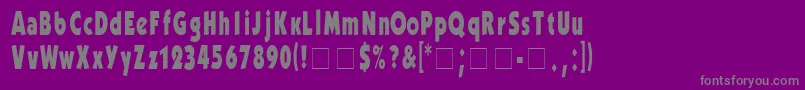 KabelCondensedBold Font – Gray Fonts on Purple Background