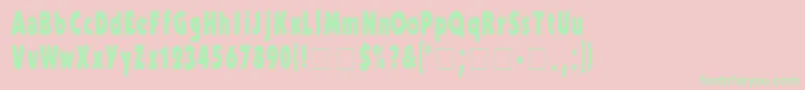 フォントKabelCondensedBold – ピンクの背景に緑の文字