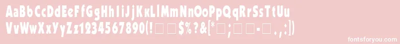 KabelCondensedBold Font – White Fonts on Pink Background