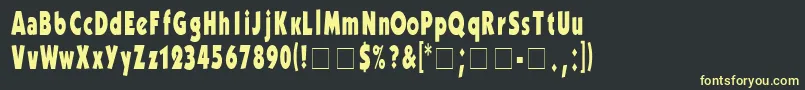KabelCondensedBold Font – Yellow Fonts on Black Background