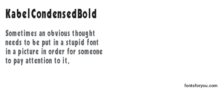 KabelCondensedBold Font