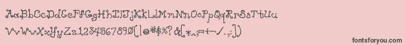 Weitere Informationen zur Likecockatoosbold-Schriftart Likecockatoosbold-Schriftart – Schwarze Schriften auf rosa Hintergrund