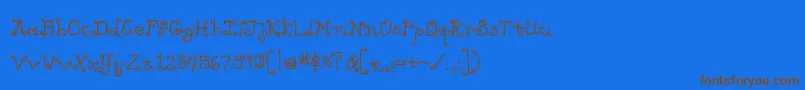 Likecockatoosbold Font – Brown Fonts on Blue Background