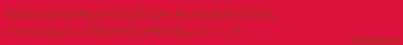 Likecockatoosbold Font – Brown Fonts on Red Background