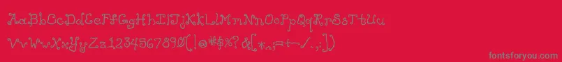Likecockatoosbold Font – Gray Fonts on Red Background