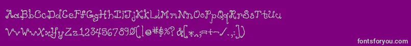 Likecockatoosbold Font – Green Fonts on Purple Background