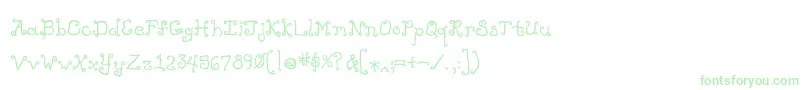 Подробнее о шрифте Likecockatoosbold Шрифт Likecockatoosbold – зелёные шрифты
