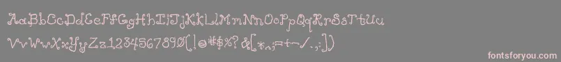 Likecockatoosbold Font – Pink Fonts on Gray Background