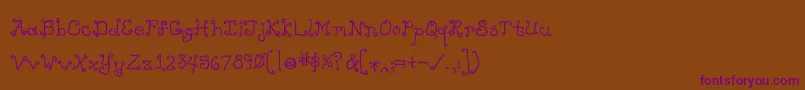 Likecockatoosbold Font – Purple Fonts on Brown Background