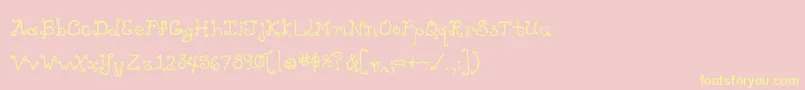 Likecockatoosbold Font – Yellow Fonts on Pink Background