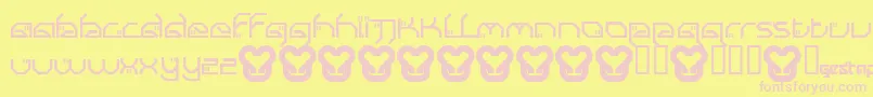 Submit Font – Pink Fonts on Yellow Background