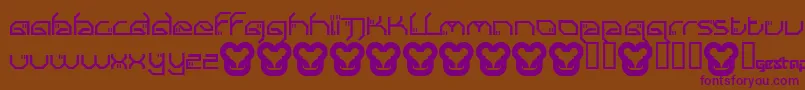 Submit Font – Purple Fonts on Brown Background