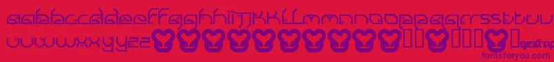 Submit Font – Purple Fonts on Red Background