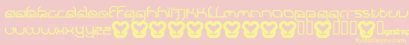 Submit Font – Yellow Fonts on Pink Background