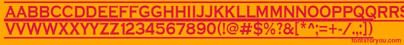ACoppergothdcfrBold Font – Red Fonts on Orange Background