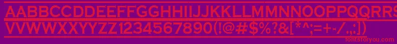 フォントACoppergothdcfrBold – 紫の背景に赤い文字