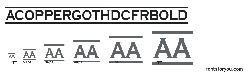 ACoppergothdcfrBold Font Sizes