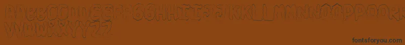 TurdsSoft Font – Black Fonts on Brown Background