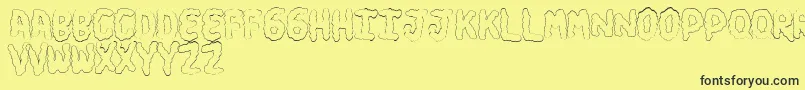 Шрифт TurdsSoft – чёрные шрифты на жёлтом фоне