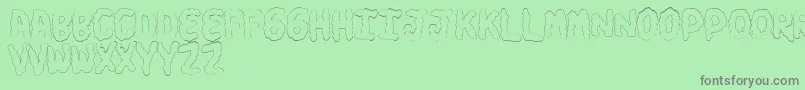 Шрифт TurdsSoft – серые шрифты на зелёном фоне