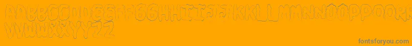Шрифт TurdsSoft – серые шрифты на оранжевом фоне