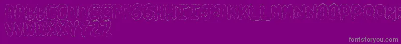Fonte TurdsSoft – fontes cinzas em um fundo violeta
