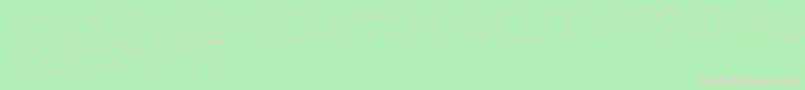フォントTurdsSoft – 緑の背景にピンクのフォント