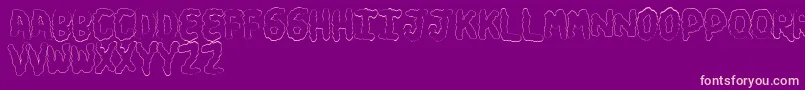 TurdsSoft Font – Pink Fonts on Purple Background