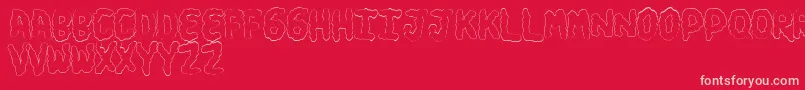 TurdsSoft Font – Pink Fonts on Red Background