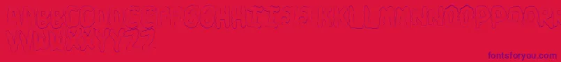 TurdsSoft Font – Purple Fonts on Red Background