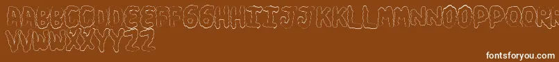 Fonte TurdsSoft – fontes brancas em um fundo marrom