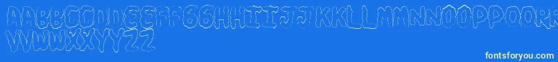 fuente TurdsSoft – Fuentes Amarillas Sobre Fondo Azul