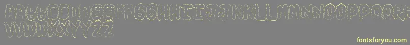 TurdsSoft-Schriftart – Gelbe Schriften auf grauem Hintergrund