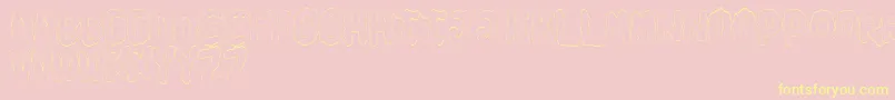 TurdsSoft-Schriftart – Gelbe Schriften auf rosa Hintergrund