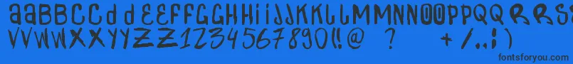 Zdarx Font – Black Fonts on Blue Background