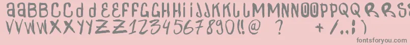 Zdarx Font – Gray Fonts on Pink Background