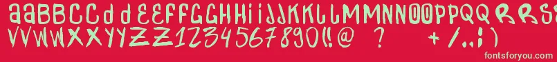 Zdarx Font – Green Fonts on Red Background