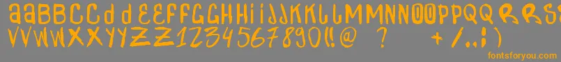 Zdarx Font – Orange Fonts on Gray Background