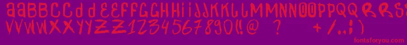 Zdarx Font – Red Fonts on Purple Background