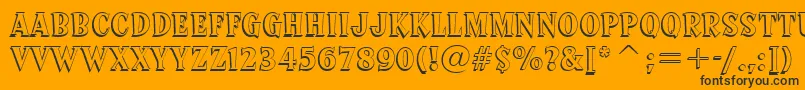 フォントSprocketDeluxeBt – 黒い文字のオレンジの背景