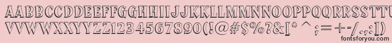 Czcionka SprocketDeluxeBt – czarne czcionki na różowym tle