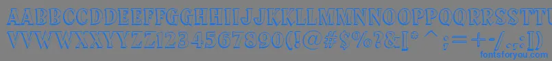 SprocketDeluxeBt Font – Blue Fonts on Gray Background