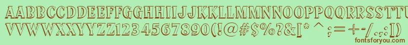 SprocketDeluxeBt Font – Brown Fonts on Green Background