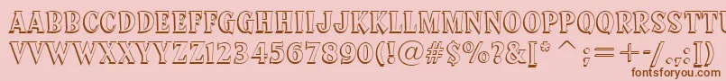 SprocketDeluxeBt Font – Brown Fonts on Pink Background