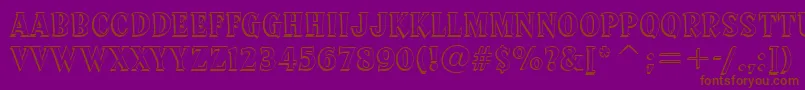 Czcionka SprocketDeluxeBt – brązowe czcionki na fioletowym tle